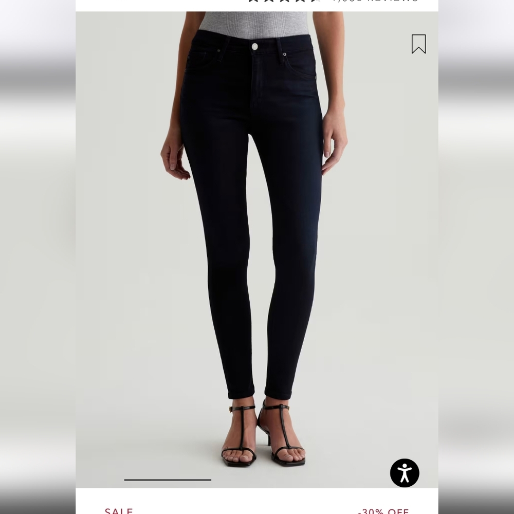 AG The Farrah Skinny Ankle High Rise Jeans - Picture 9 of 9